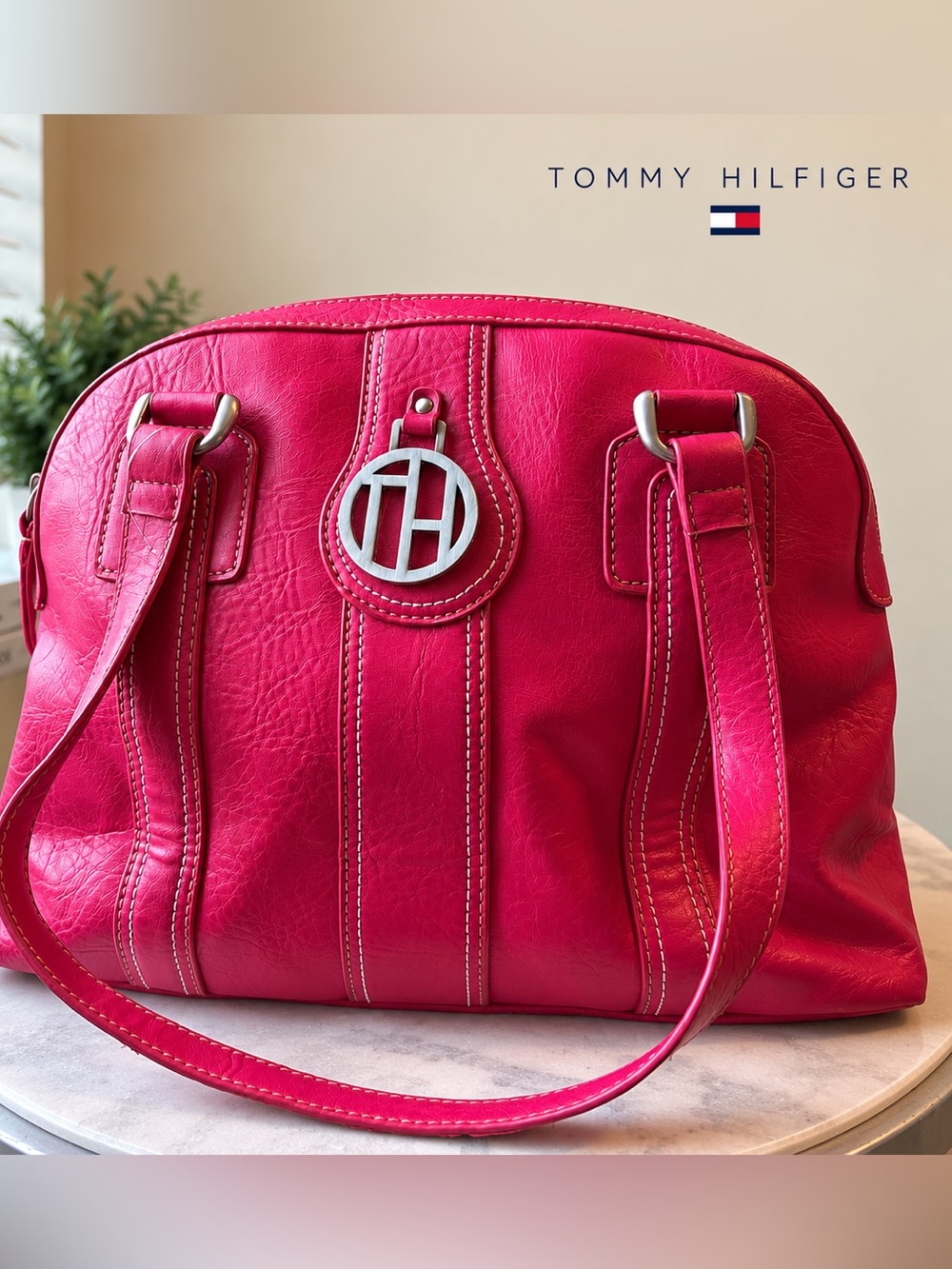 Tommy Hilfiger Y2K Magenta Pink Barbiecore Shoulder Bag